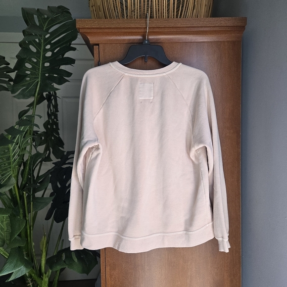 NWT C&C California Pink Crew Neck Sweater with Ribbed Hem - Picture 2 of 6